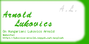 arnold lukovics business card